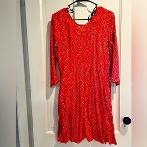 GAP (found at Marshall’s).  Red/pink dress with black polka dots.  Never worn.